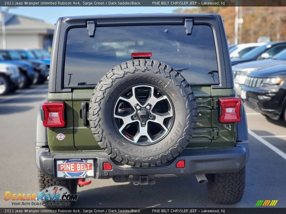 2021 Jeep Wrangler Unlimited Rubicon 4x4 Sarge Green / Dark Saddle/Black Photo #7