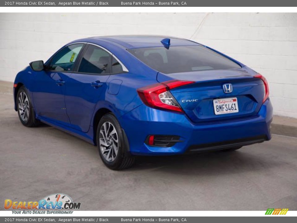 2017 Honda Civic EX Sedan Aegean Blue Metallic / Black Photo #2