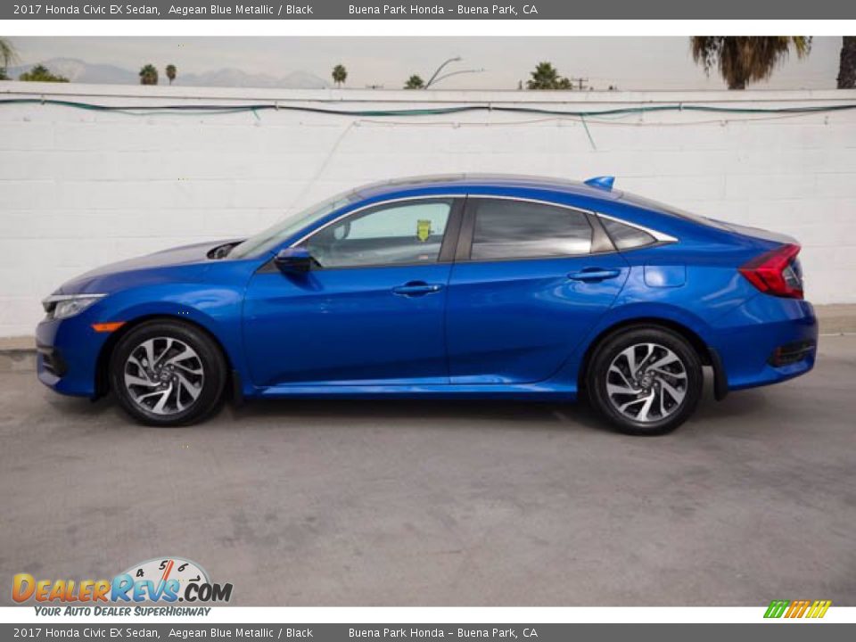 2017 Honda Civic EX Sedan Aegean Blue Metallic / Black Photo #10