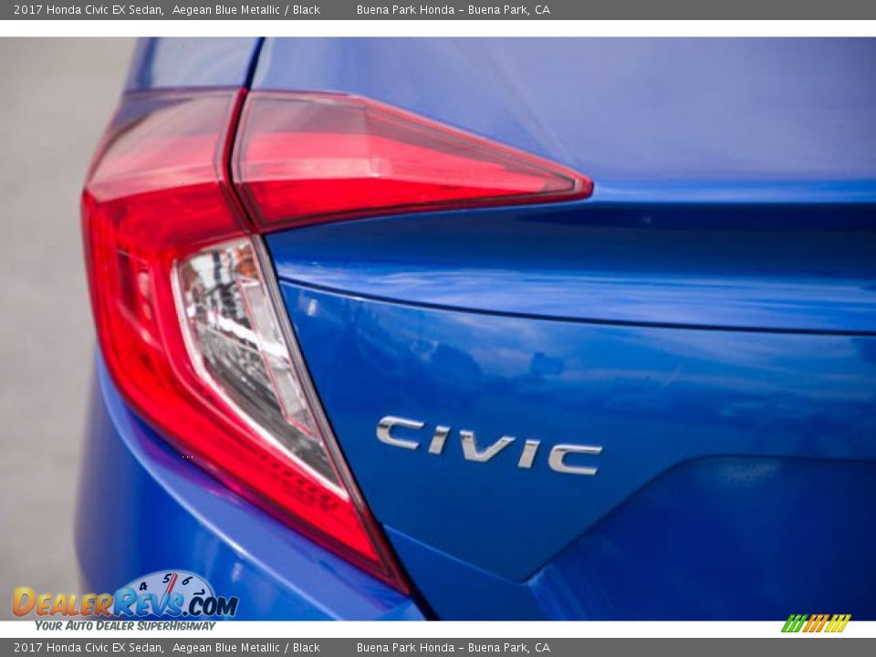 2017 Honda Civic EX Sedan Aegean Blue Metallic / Black Photo #12