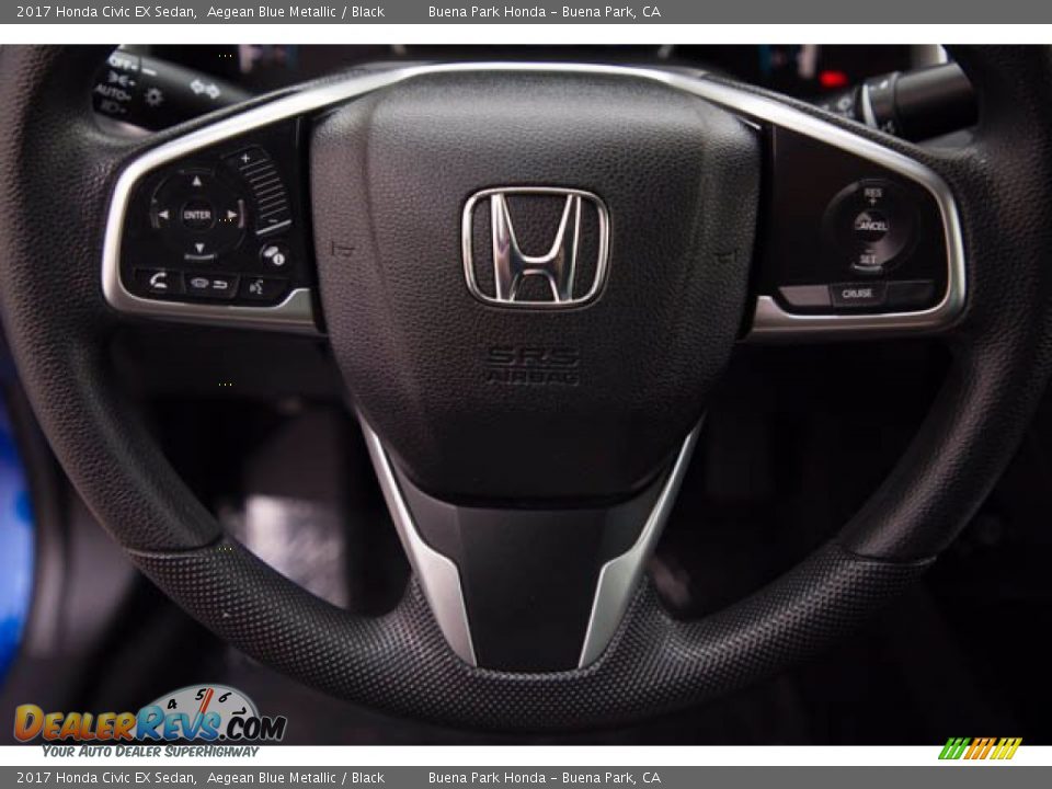 2017 Honda Civic EX Sedan Aegean Blue Metallic / Black Photo #15