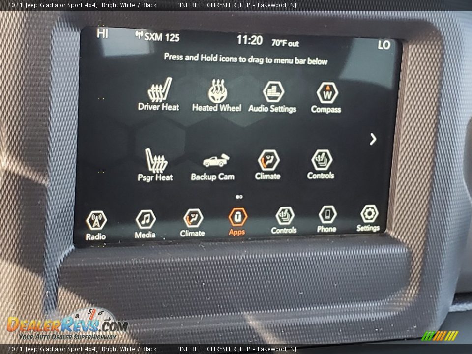 2021 Jeep Gladiator Sport 4x4 Bright White / Black Photo #14