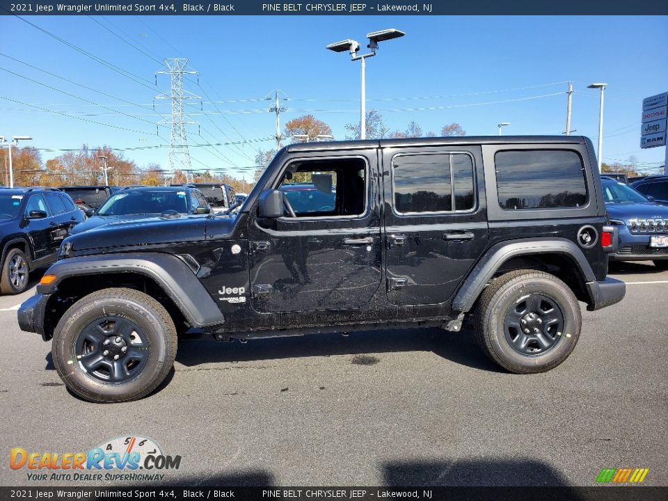 2021 Jeep Wrangler Unlimited Sport 4x4 Black / Black Photo #4