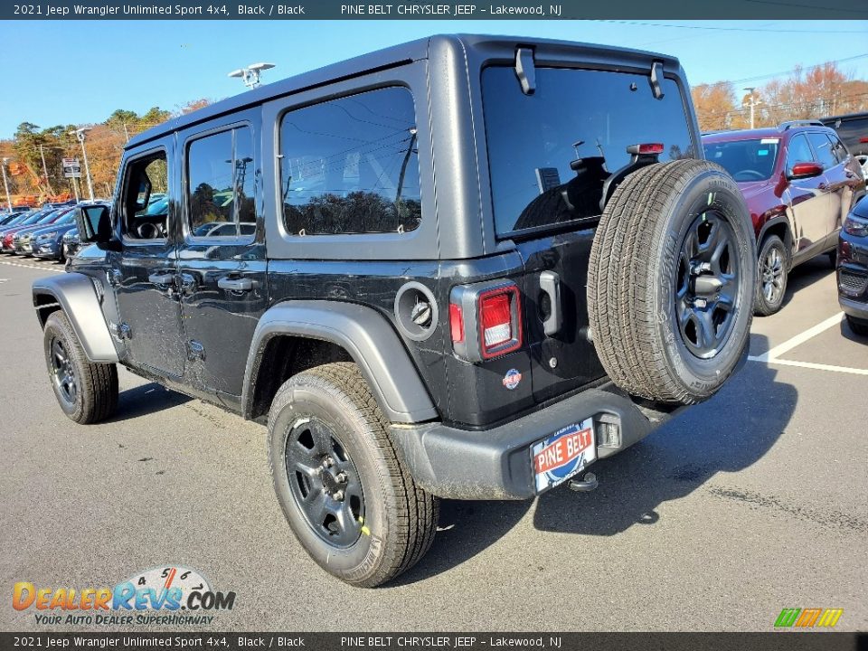 2021 Jeep Wrangler Unlimited Sport 4x4 Black / Black Photo #6