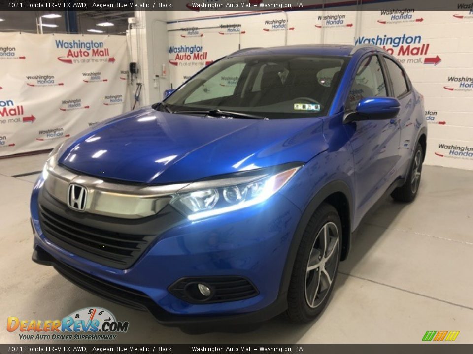 2021 Honda HR-V EX AWD Aegean Blue Metallic / Black Photo #3