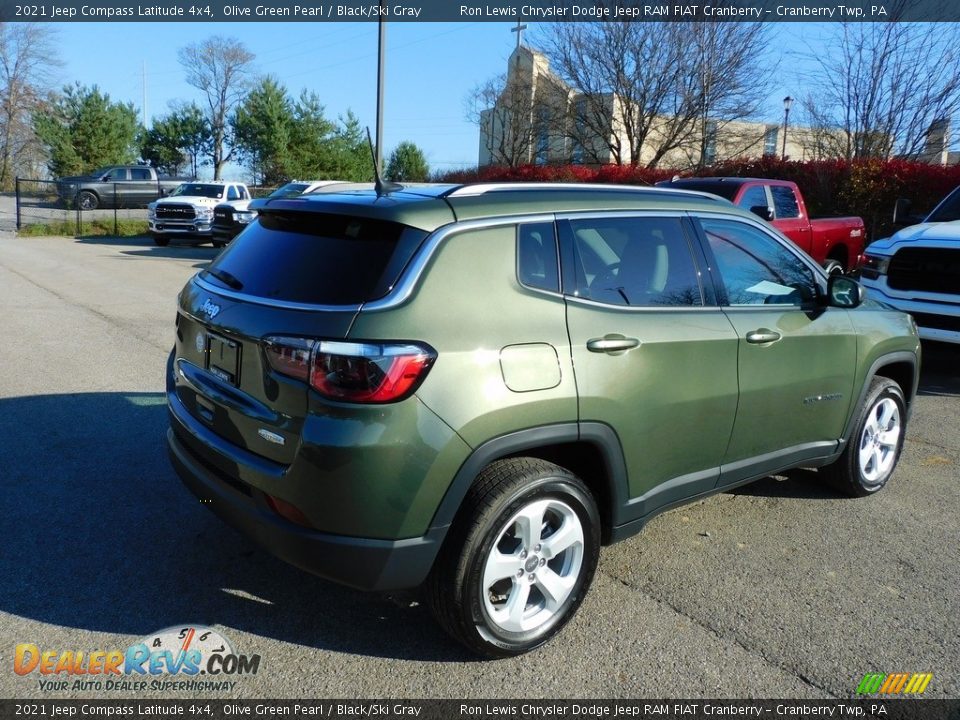 2021 Jeep Compass Latitude 4x4 Olive Green Pearl / Black/Ski Gray Photo #5