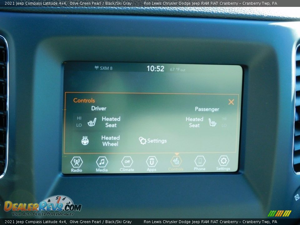 2021 Jeep Compass Latitude 4x4 Olive Green Pearl / Black/Ski Gray Photo #16