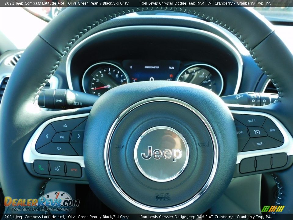 2021 Jeep Compass Latitude 4x4 Olive Green Pearl / Black/Ski Gray Photo #19