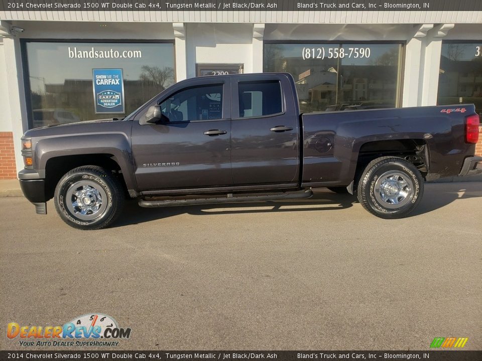 2014 Chevrolet Silverado 1500 WT Double Cab 4x4 Tungsten Metallic / Jet Black/Dark Ash Photo #1