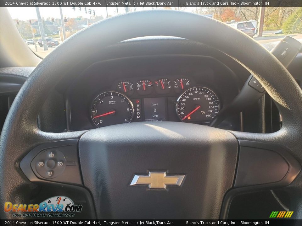 2014 Chevrolet Silverado 1500 WT Double Cab 4x4 Tungsten Metallic / Jet Black/Dark Ash Photo #9