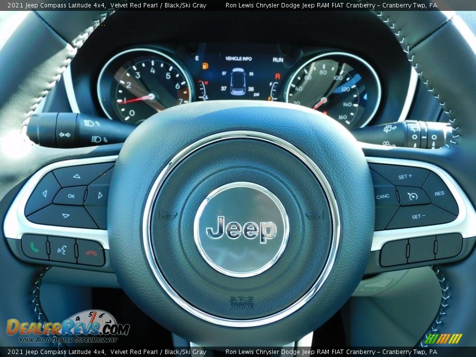 2021 Jeep Compass Latitude 4x4 Velvet Red Pearl / Black/Ski Gray Photo #19