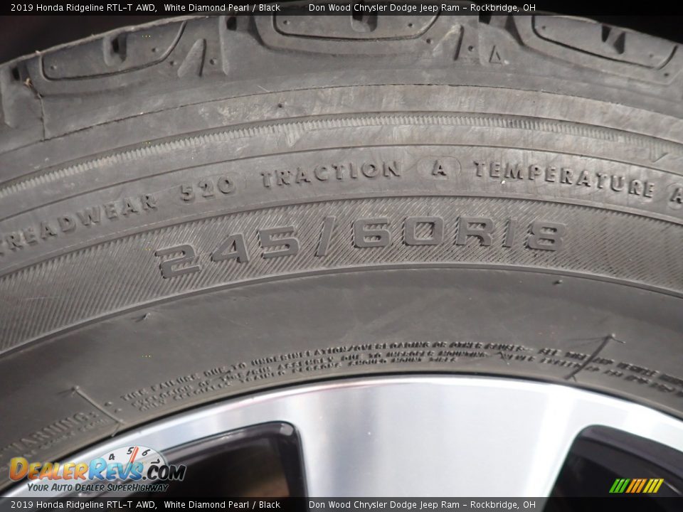 2019 Honda Ridgeline RTL-T AWD White Diamond Pearl / Black Photo #19