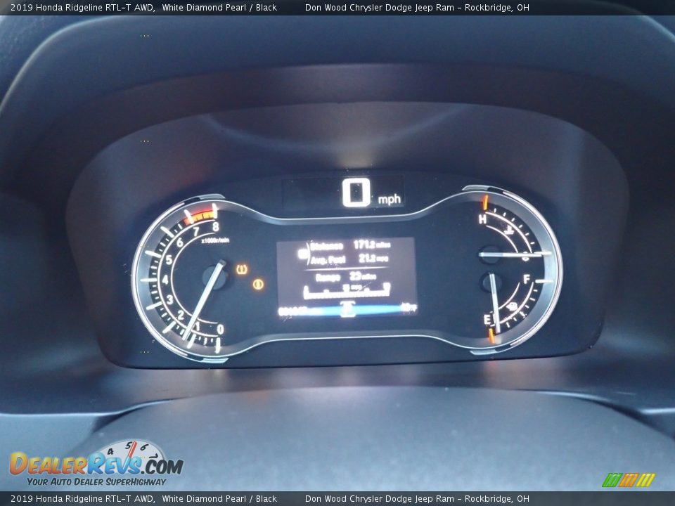 2019 Honda Ridgeline RTL-T AWD White Diamond Pearl / Black Photo #23