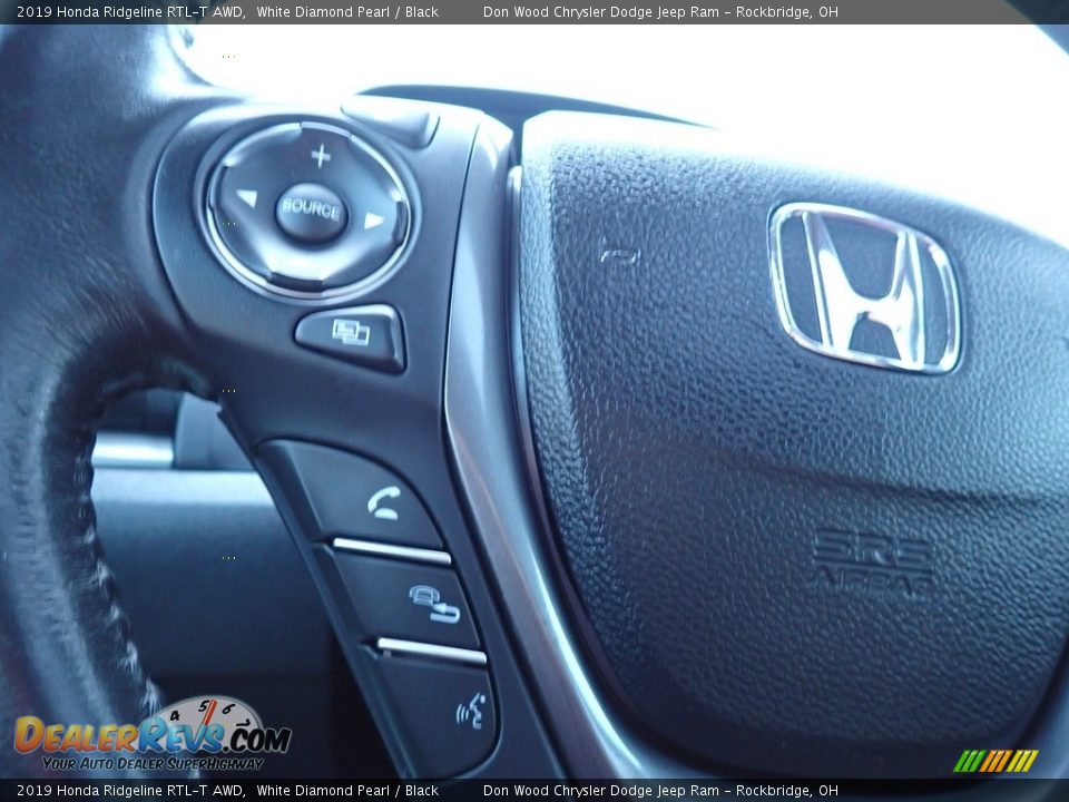 2019 Honda Ridgeline RTL-T AWD White Diamond Pearl / Black Photo #26