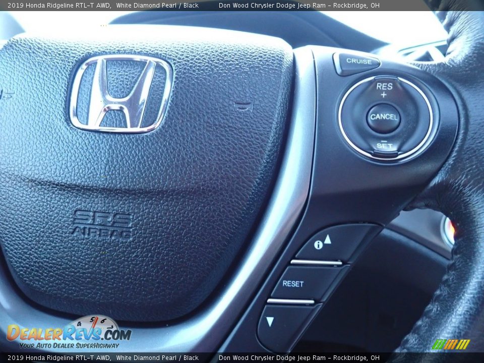 2019 Honda Ridgeline RTL-T AWD White Diamond Pearl / Black Photo #27