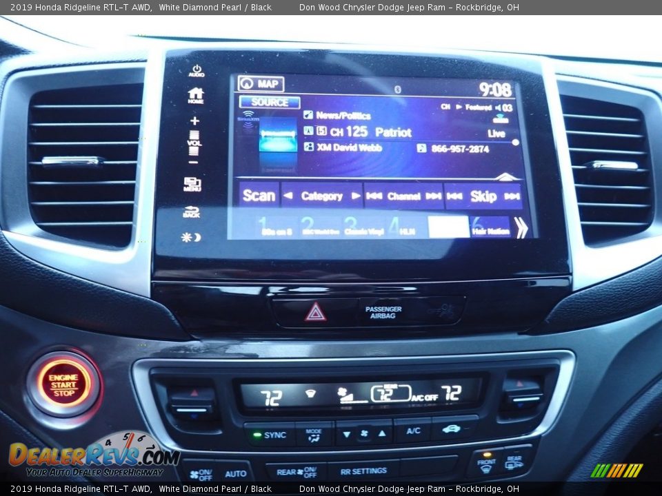 2019 Honda Ridgeline RTL-T AWD White Diamond Pearl / Black Photo #29