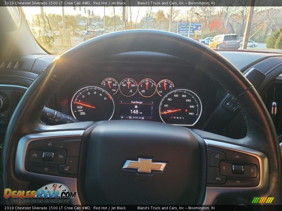 2019 Chevrolet Silverado 1500 LT Crew Cab 4WD Red Hot / Jet Black Photo #11
