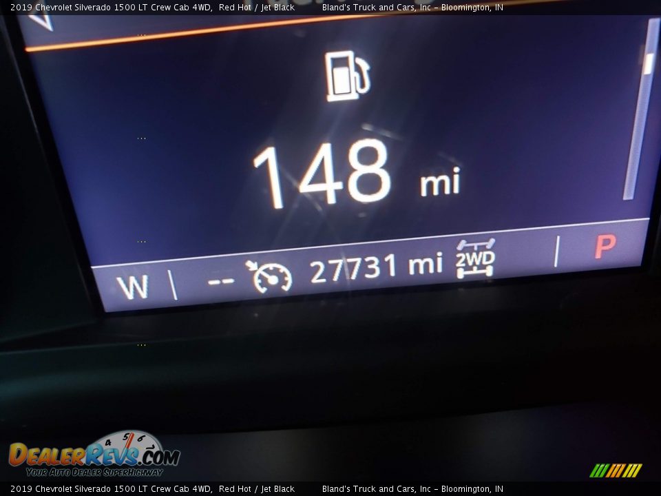 2019 Chevrolet Silverado 1500 LT Crew Cab 4WD Red Hot / Jet Black Photo #15