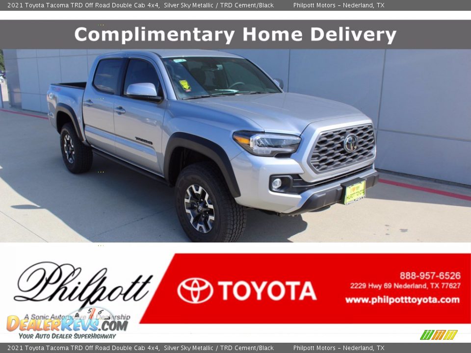 2021 Toyota Tacoma TRD Off Road Double Cab 4x4 Silver Sky Metallic / TRD Cement/Black Photo #1