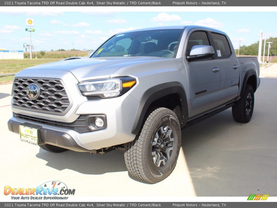 2021 Toyota Tacoma TRD Off Road Double Cab 4x4 Silver Sky Metallic / TRD Cement/Black Photo #4