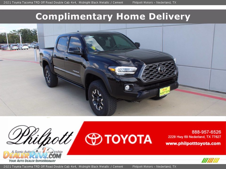 2021 Toyota Tacoma TRD Off Road Double Cab 4x4 Midnight Black Metallic / Cement Photo #1