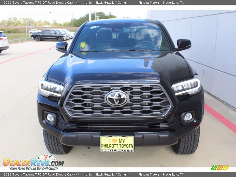 2021 Toyota Tacoma TRD Off Road Double Cab 4x4 Midnight Black Metallic / Cement Photo #3