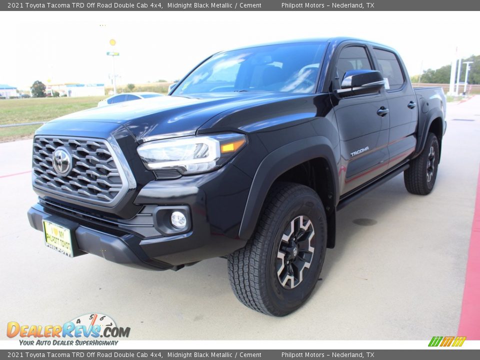2021 Toyota Tacoma TRD Off Road Double Cab 4x4 Midnight Black Metallic / Cement Photo #4