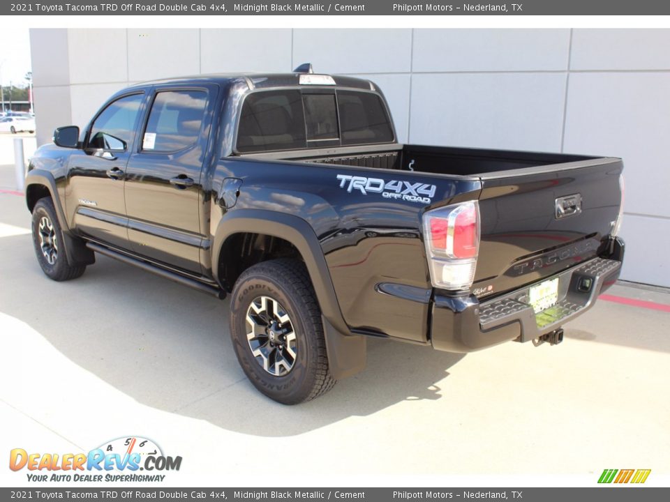 2021 Toyota Tacoma TRD Off Road Double Cab 4x4 Midnight Black Metallic / Cement Photo #6