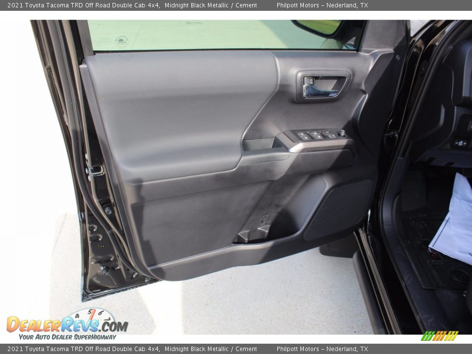 2021 Toyota Tacoma TRD Off Road Double Cab 4x4 Midnight Black Metallic / Cement Photo #9
