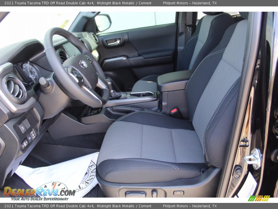 2021 Toyota Tacoma TRD Off Road Double Cab 4x4 Midnight Black Metallic / Cement Photo #10