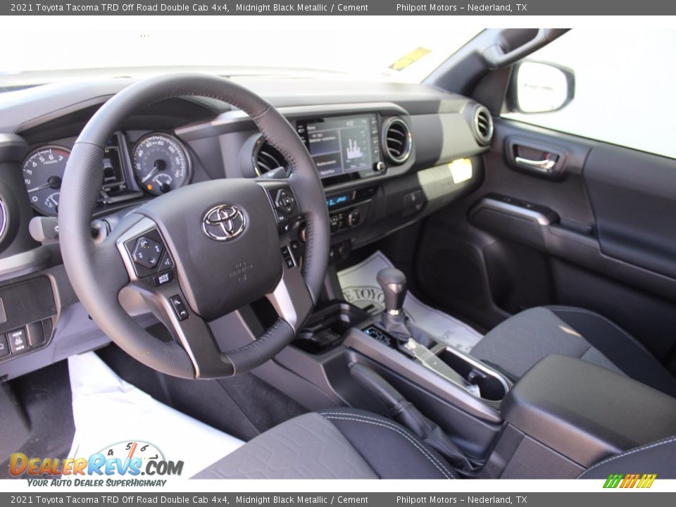 2021 Toyota Tacoma TRD Off Road Double Cab 4x4 Midnight Black Metallic / Cement Photo #11