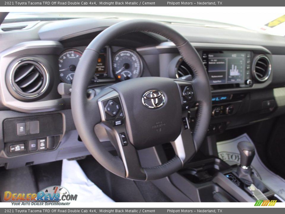 2021 Toyota Tacoma TRD Off Road Double Cab 4x4 Midnight Black Metallic / Cement Photo #12