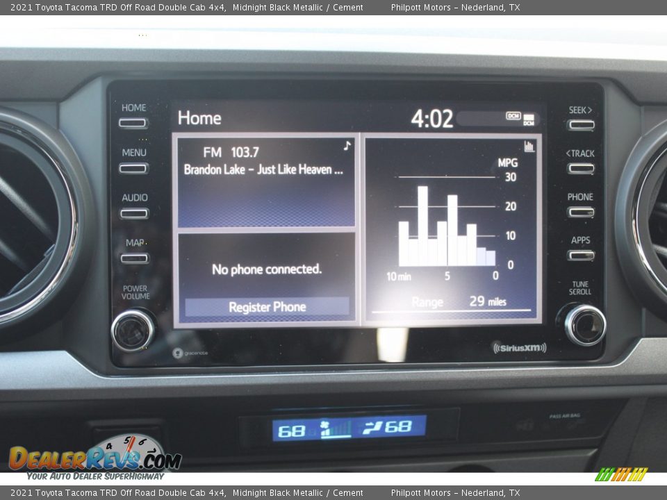 2021 Toyota Tacoma TRD Off Road Double Cab 4x4 Midnight Black Metallic / Cement Photo #13
