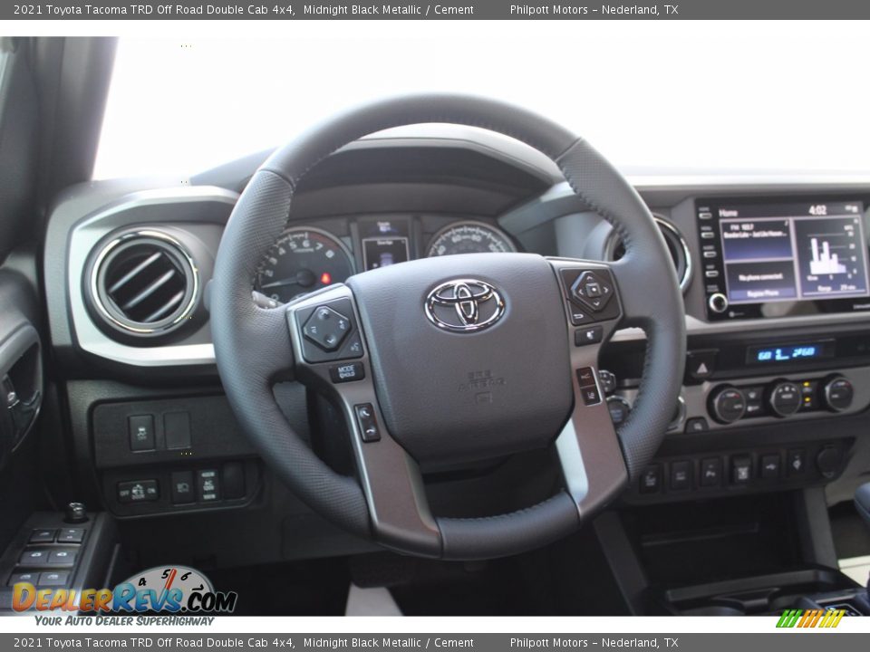 2021 Toyota Tacoma TRD Off Road Double Cab 4x4 Midnight Black Metallic / Cement Photo #20