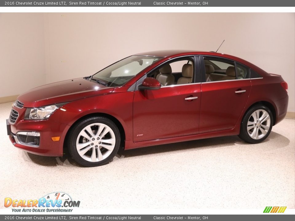 2016 Chevrolet Cruze Limited LTZ Siren Red Tintcoat / Cocoa/Light Neutral Photo #3