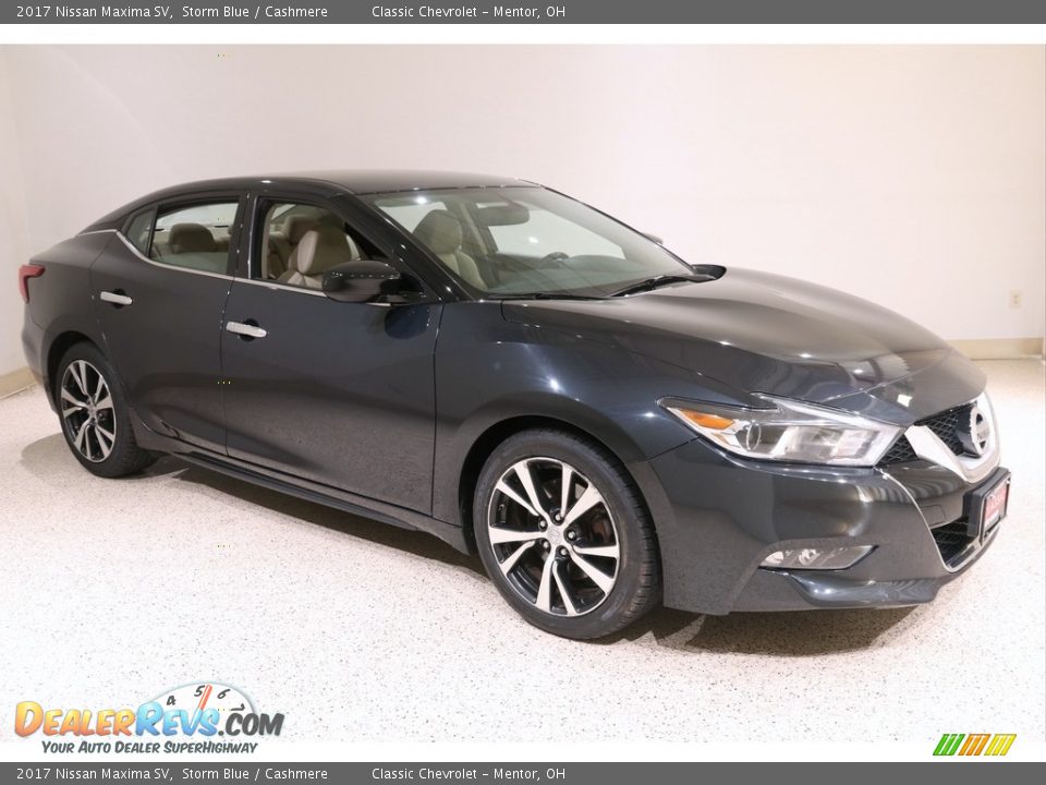 2017 Nissan Maxima SV Storm Blue / Cashmere Photo #1