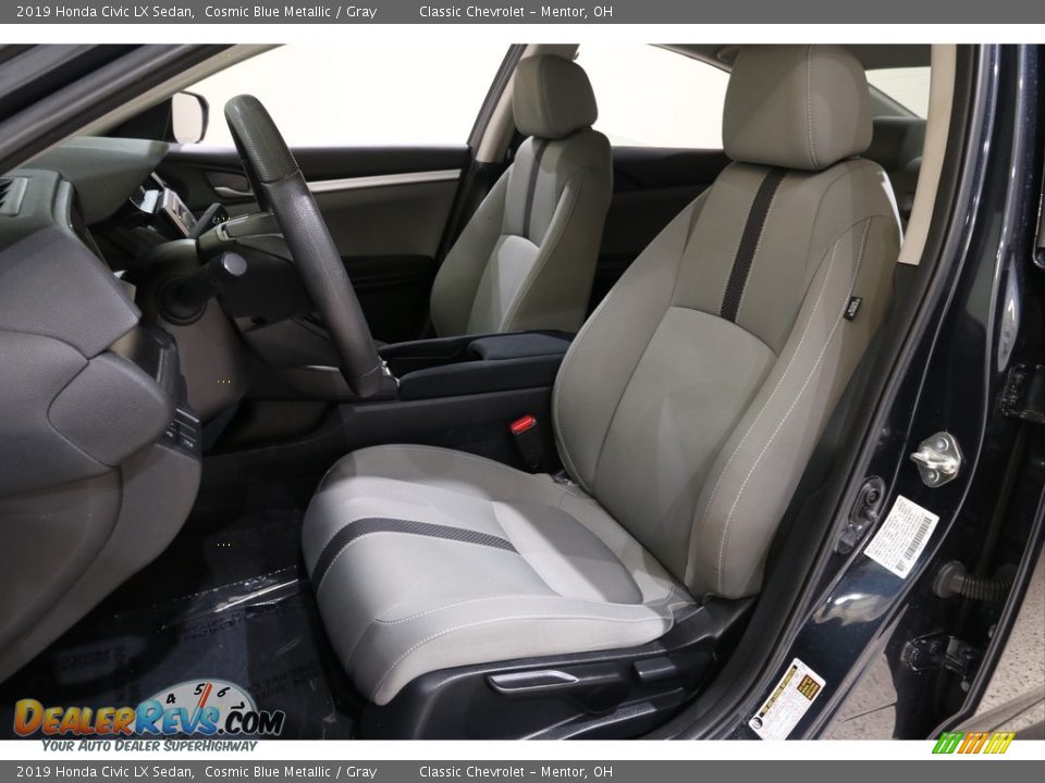 2019 Honda Civic LX Sedan Cosmic Blue Metallic / Gray Photo #5