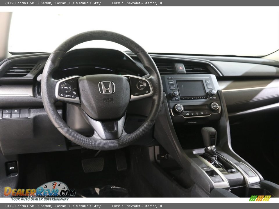 2019 Honda Civic LX Sedan Cosmic Blue Metallic / Gray Photo #6