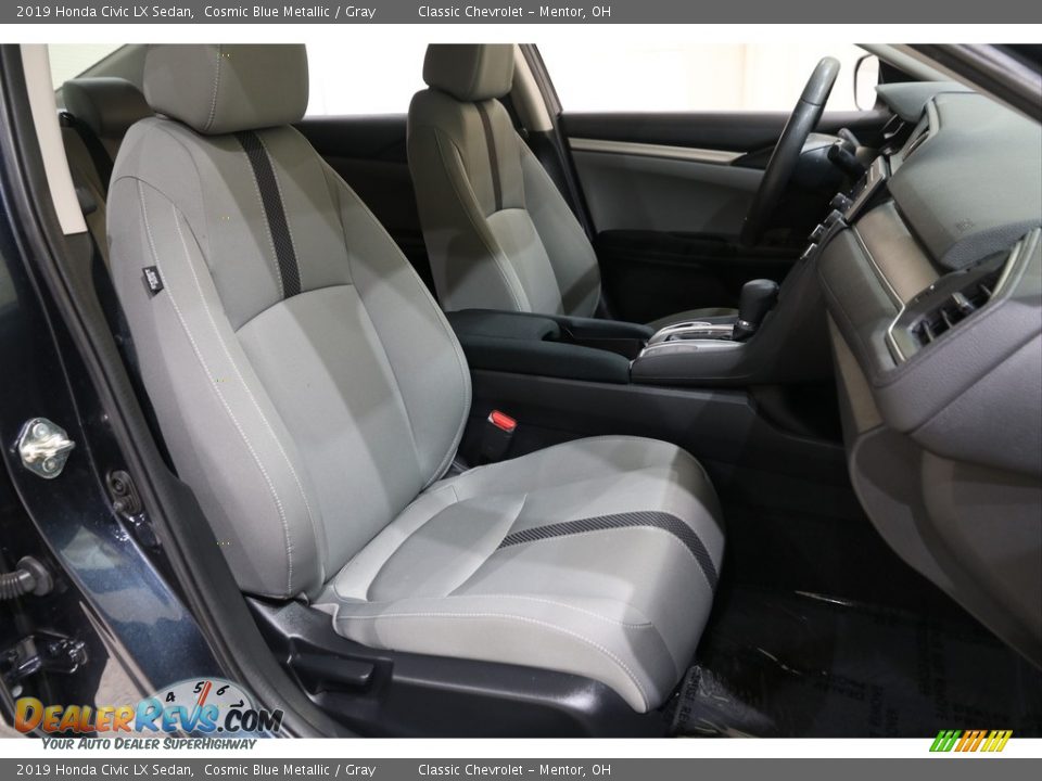 2019 Honda Civic LX Sedan Cosmic Blue Metallic / Gray Photo #13