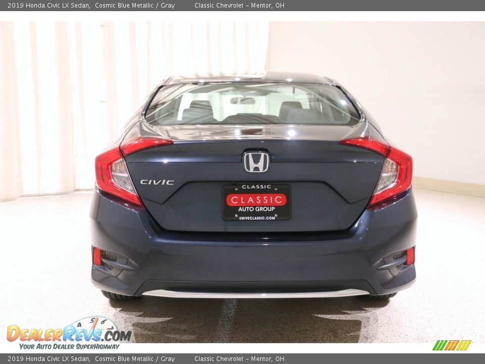 2019 Honda Civic LX Sedan Cosmic Blue Metallic / Gray Photo #16