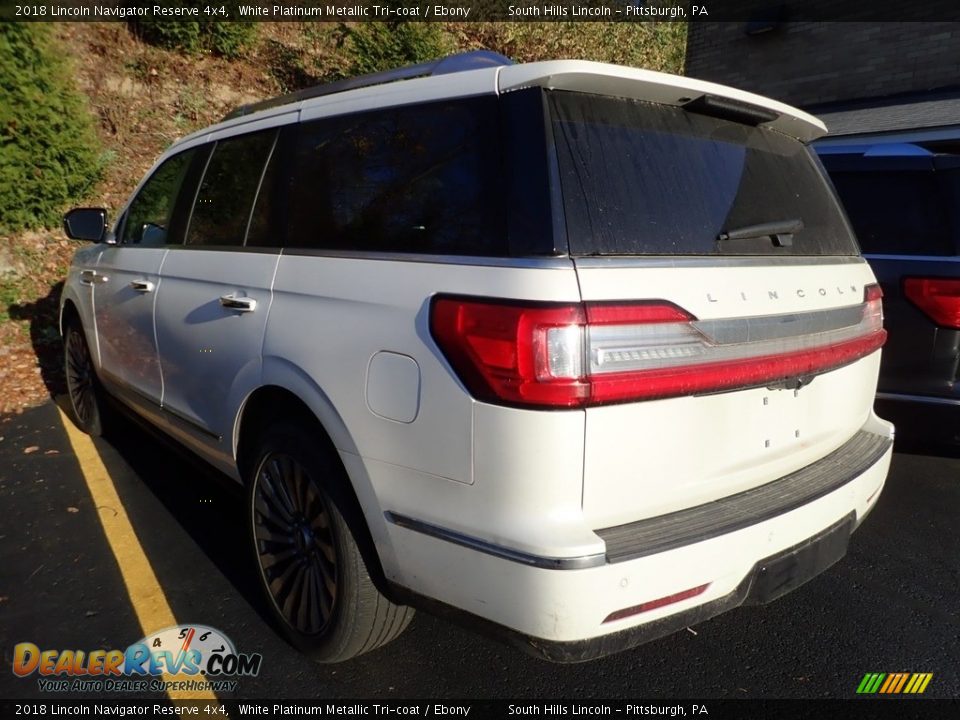 2018 Lincoln Navigator Reserve 4x4 White Platinum Metallic Tri-coat / Ebony Photo #2