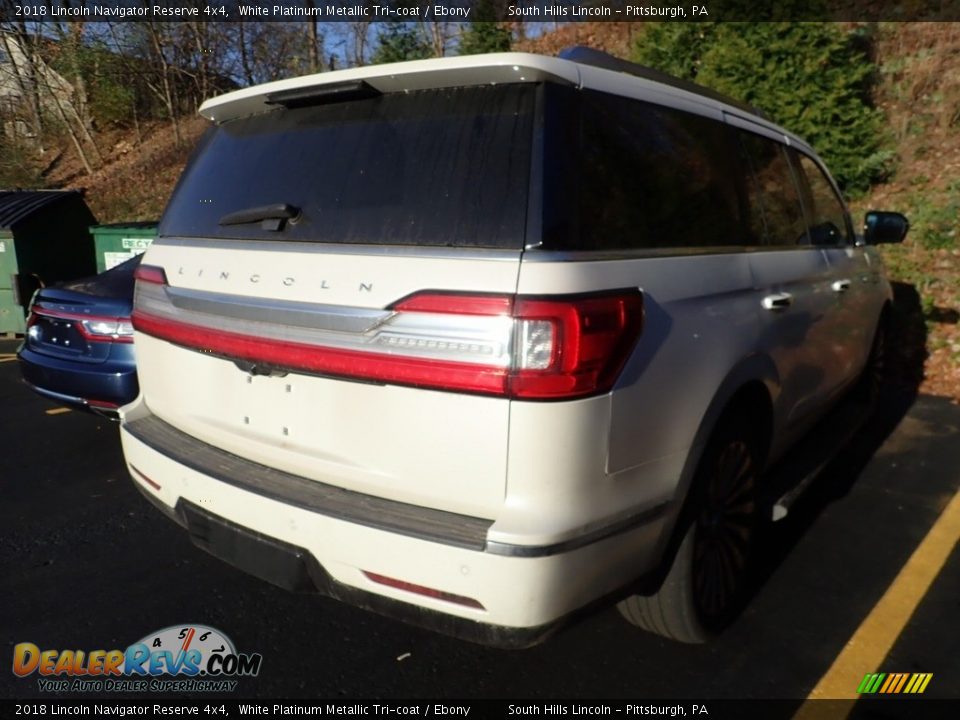 2018 Lincoln Navigator Reserve 4x4 White Platinum Metallic Tri-coat / Ebony Photo #4
