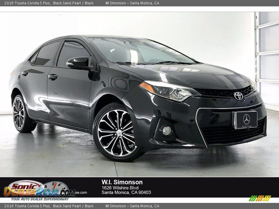 2016 Toyota Corolla S Plus Black Sand Pearl / Black Photo #1