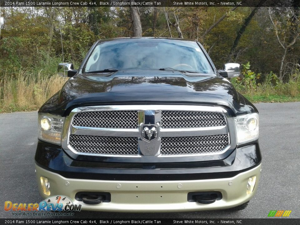 2014 Ram 1500 Laramie Longhorn Crew Cab 4x4 Black / Longhorn Black/Cattle Tan Photo #3