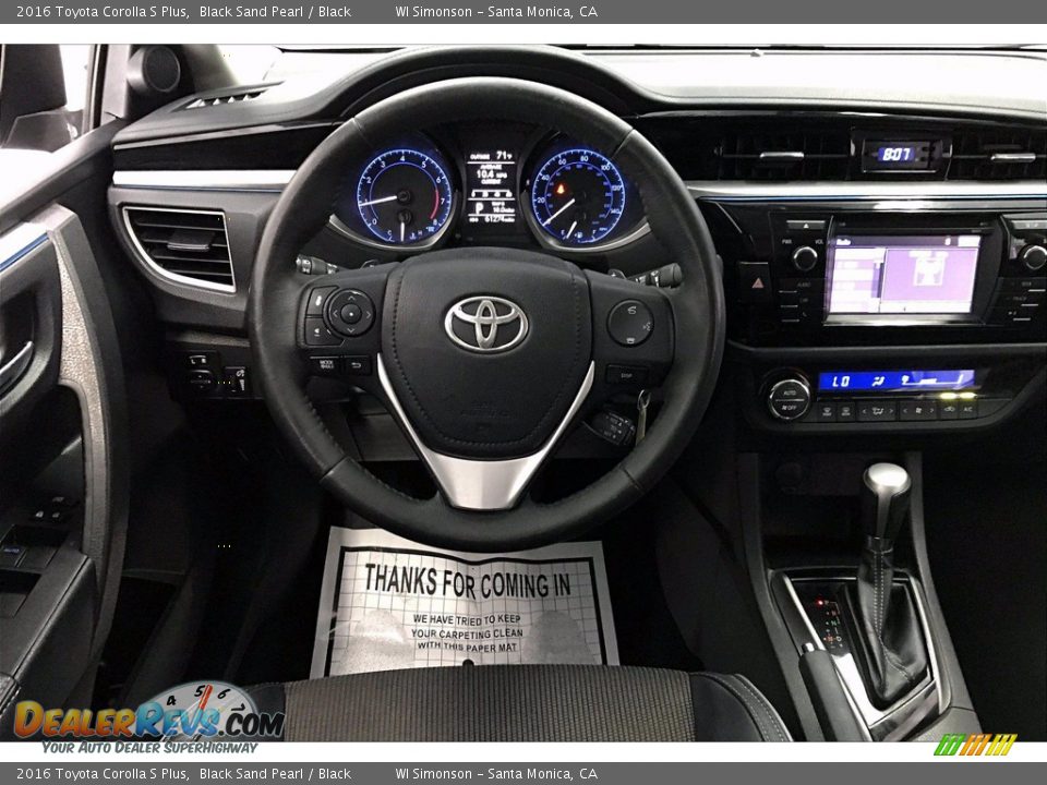 2016 Toyota Corolla S Plus Black Sand Pearl / Black Photo #4
