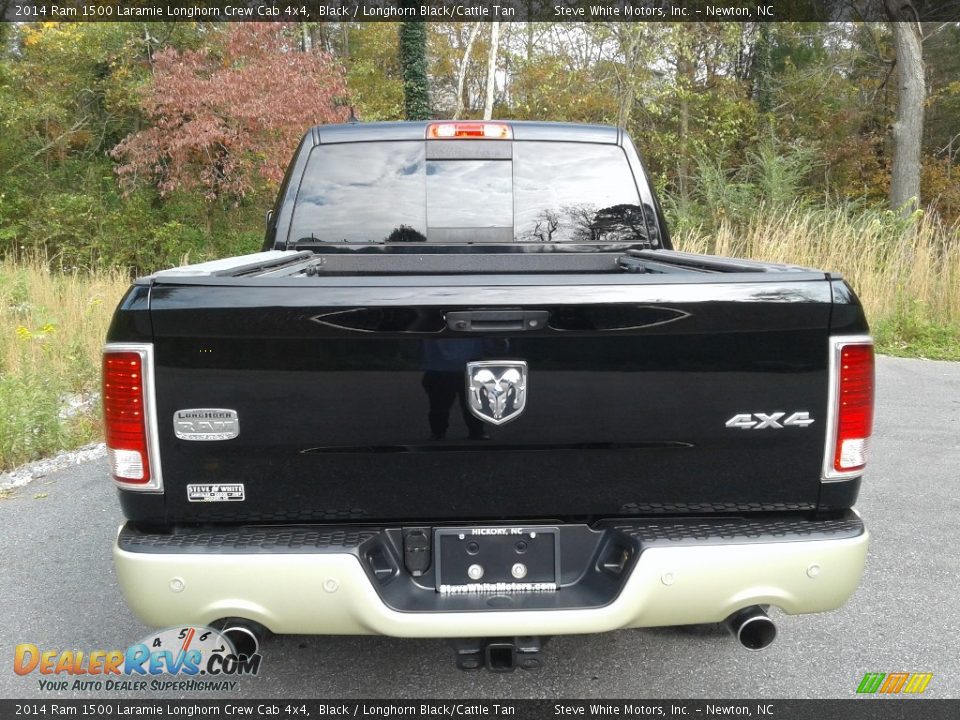 2014 Ram 1500 Laramie Longhorn Crew Cab 4x4 Black / Longhorn Black/Cattle Tan Photo #8