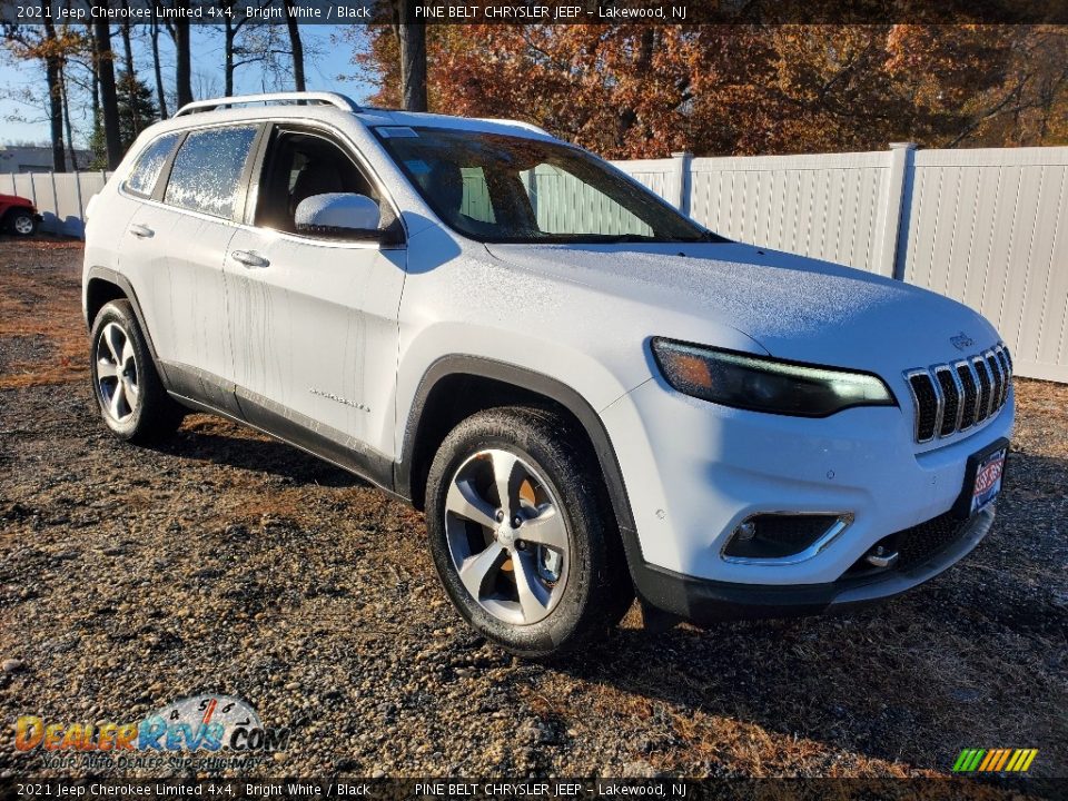 2021 Jeep Cherokee Limited 4x4 Bright White / Black Photo #1