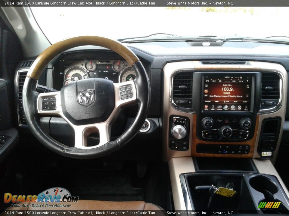 2014 Ram 1500 Laramie Longhorn Crew Cab 4x4 Black / Longhorn Black/Cattle Tan Photo #22