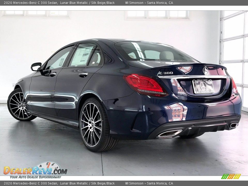 2020 Mercedes-Benz C 300 Sedan Lunar Blue Metallic / Silk Beige/Black Photo #2