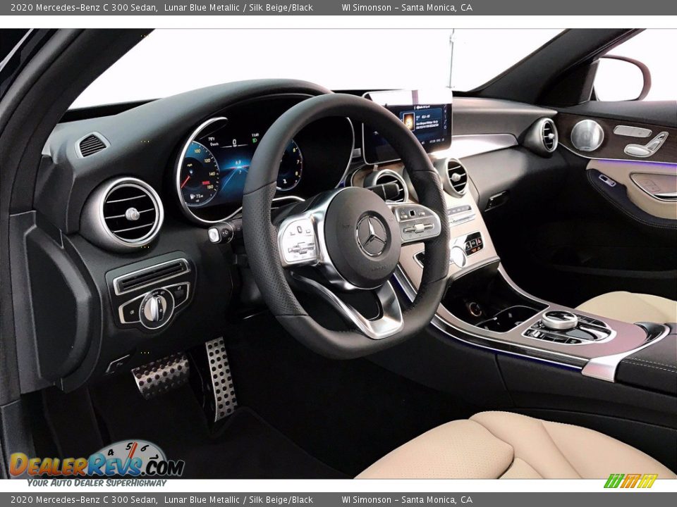2020 Mercedes-Benz C 300 Sedan Lunar Blue Metallic / Silk Beige/Black Photo #4
